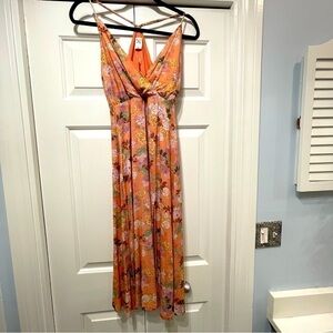 Melrose and Market Dress XS Pink Ditsy Floral Dainty Lined Spaghetti Straps